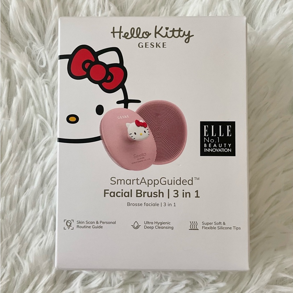 GESKE x Hello Kitty SmartAppGuided™ Facial Brush 3 in 1,Cleansing Silicone Brush